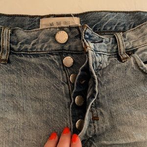 Free People x We The Free distressed jean shorts
